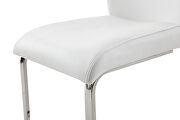 Katrina dining chair white faux leather additional photo 4 of 3