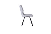 Silvia dining chair, light gray faux leather additional photo 3 of 3