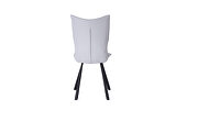 Silvia dining chair, light gray faux leather additional photo 4 of 3
