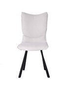 Silvia dining chair, white fabric and gray faux leather by Whiteline  additional picture 2
