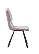 Silvia dining chair, white fabric and gray faux leather by Whiteline  additional picture 4
