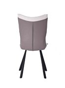 Silvia dining chair, white fabric and gray faux leather by Whiteline  additional picture 5