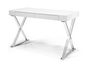Elm desk large, high gloss white additional photo 3 of 3
