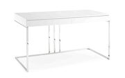 Sabine desk in high gloss white lacquer additional photo 3 of 2