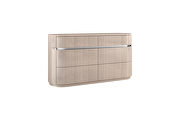 High gloss beige angley with six self-closing drawers dresser by Whiteline  additional picture 2
