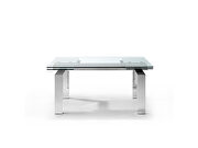 Cuatro extendable dining table tempered clear glass top additional photo 2 of 4