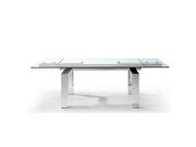 Cuatro extendable dining table tempered clear glass top additional photo 3 of 4