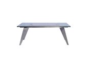 Extendable dining table tempered clear glass top by Whiteline  additional picture 2