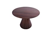 Round dining table, walnut veneer top and base additional photo 2 of 2