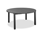 Indoor/outdoor extendable oval dining table in gray by Whiteline  additional picture 3