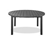 Indoor/outdoor extendable oval dining table in gray by Whiteline  additional picture 4