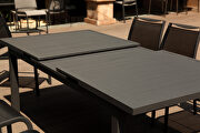 Indoor/outdoor extendable dining table gray aluminium additional photo 2 of 4