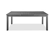 Indoor/outdoor extendable dining table gray aluminium additional photo 3 of 4