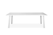Indoor/outdoor aluminum dining table matte white additional photo 2 of 3