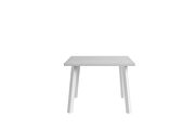 Indoor/outdoor matte white aluminum square dining table by Whiteline  additional picture 2