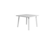 Indoor/outdoor matte white aluminum square dining table by Whiteline  additional picture 4