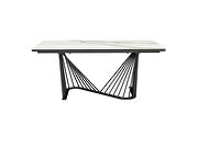 Extendable dining table, white ceramic top additional photo 2 of 4
