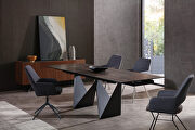Extendable dining table, ceramic top by Whiteline  additional picture 4