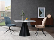 Round dining table, gray ceramic top by Whiteline  additional picture 2
