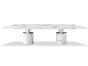 Dining table, marble white glossy additional photo 2 of 2