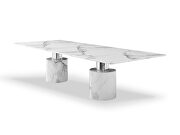 Dining table, marble white glossy additional photo 3 of 2