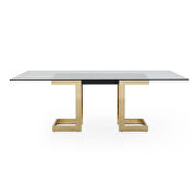 Sumo rectangle dining table, clear tempered glass top by Whiteline  additional picture 5