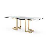 Sumo rectangle dining table, clear tempered glass top by Whiteline  additional picture 6