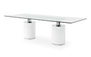 Mandarin dining table, clear tempered glass top by Whiteline  additional picture 2