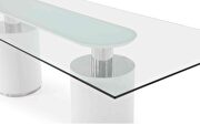 Mandarin dining table, clear tempered glass top by Whiteline  additional picture 4