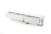 Tv unit tempered crystal frosted glass top by Whiteline  additional picture 4