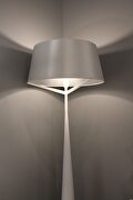 Floor lamp carbon steel and white fabric shade by Whiteline  additional picture 3