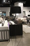 Floor lamp black carbon steel and fabric by Whiteline  additional picture 2