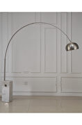Floor lamp aluminum and black marble base by Whiteline  additional picture 2