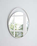 Large round mirror in matte white additional photo 2 of 2