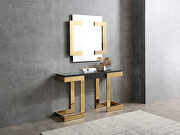 Square mirror, polished gold stainless steel frame additional photo 5 of 4