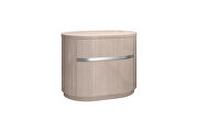 High gloss beige angley finish nightstand by Whiteline  additional picture 2