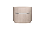 High gloss beige angley finish nightstand by Whiteline  additional picture 3