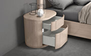 High gloss beige angley finish nightstand by Whiteline  additional picture 4