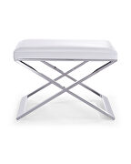Ottoman white faux leather by Whiteline  additional picture 2