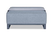 Indoor/outdoor ottoman, gray acrylic fabric by Whiteline  additional picture 2