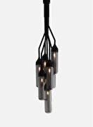 Pendant lamp black carbon steel and glass by Whiteline  additional picture 2