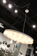 Pendant lamp in white metal and glass bulbs by Whiteline  additional picture 4