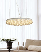 Pendant lamp in white metal and glass bulbs by Whiteline  additional picture 5