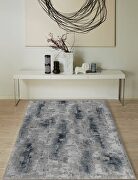 Gray/ blue decorative acrylic rug by Whiteline  additional picture 2