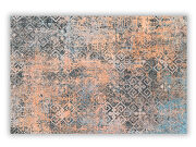 Decorative polyester and cotton rug in blue/ orange by Whiteline  additional picture 2