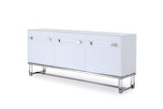 Buffet high gloss white crystal glass additional photo 2 of 1