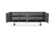 Buffet high gloss dark gray, metal base by Whiteline  additional picture 3