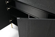 Black oak finish buffet with brushed gold base by Whiteline  additional picture 2