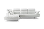 Sectional white top grain Italian leather additional photo 3 of 4