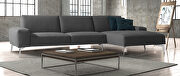 Sectional dark gray top grain Italian leather additional photo 4 of 3